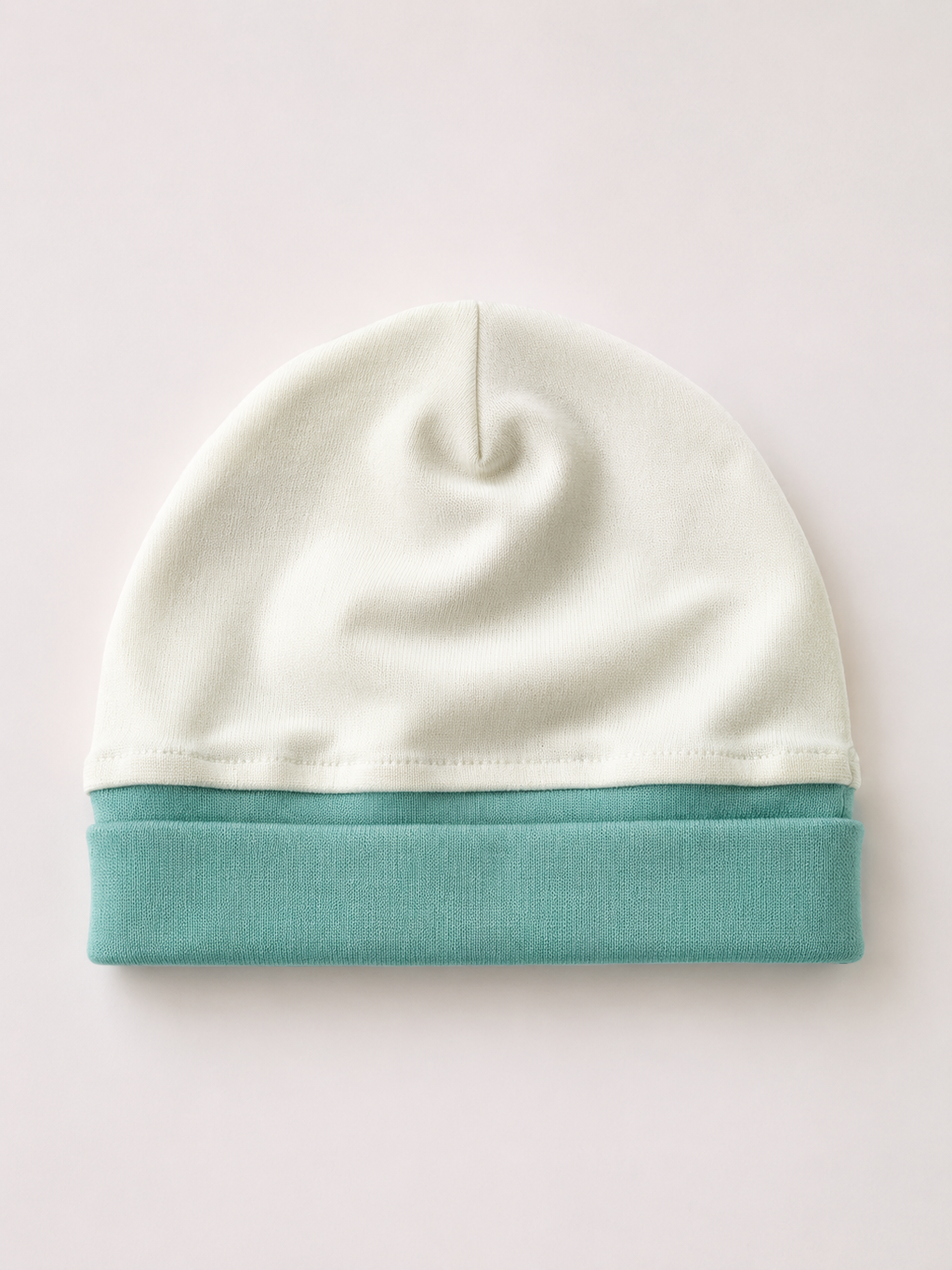 Babymössa vit/ Aqua melerad