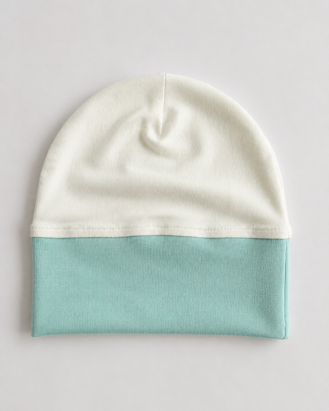Babymössa vit/ Aqua melerad